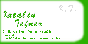 katalin tefner business card